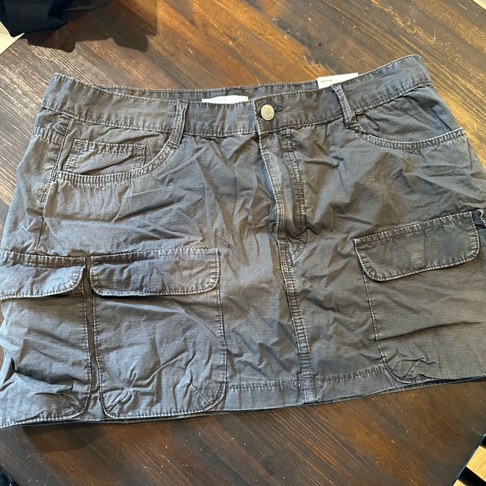 Zara Charcoal Cargo Skirt